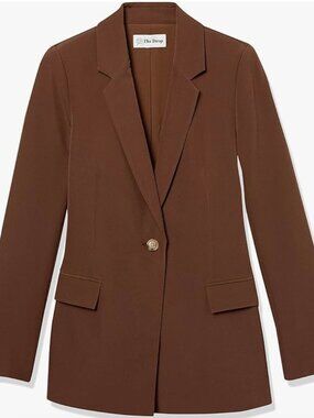 NWT The Drop Blake Long Blazer, Coffee Bean, XL